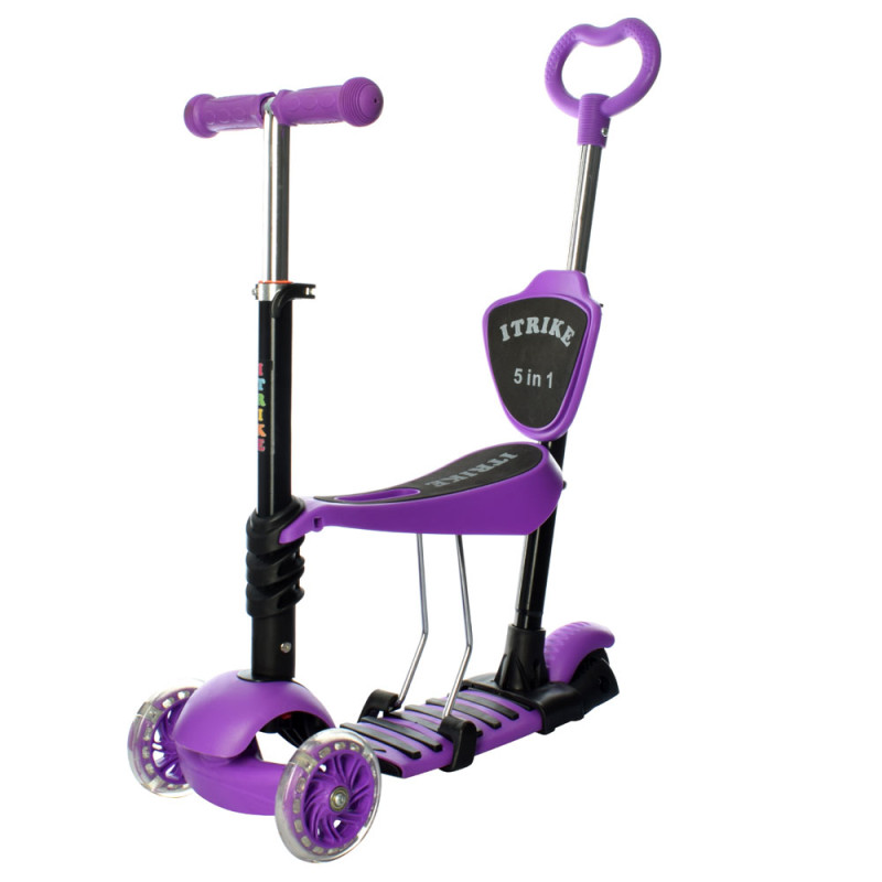 Самокат 5в1 iTrike Maxi JR 3-026-K (violet) Самокат 5в1 iTrike Maxi JR 3-026-K (violet)